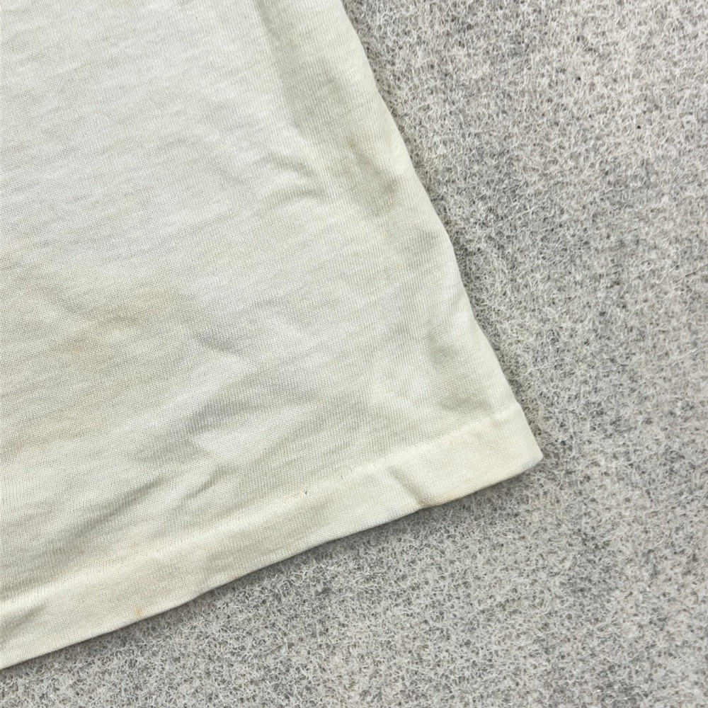 Vintage Rolling Stones Shirt Men Large White Band Tee 1989 80s Paper Thin Staind - Picture 10 of 16